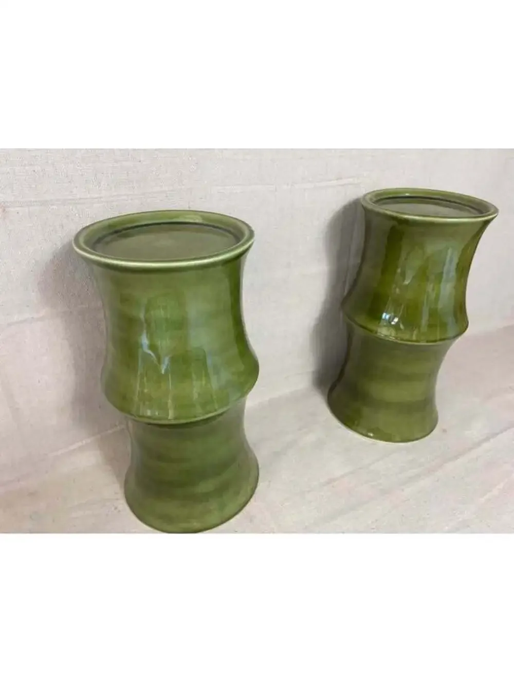 Bamboo Ceramic Candle Holders